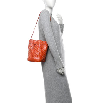 GOYARD Goyardine Petit Flot Bucket Bag PM Orange