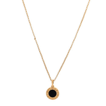BULGARI 18K Yellow Gold Black Onyx BVLGARI BVLGARI Pendant Necklace