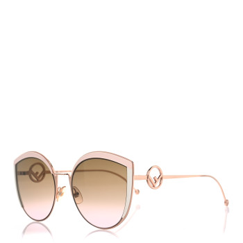FENDI Metal Acetate F is Fendi Cat Eye Sunglasses FF 0290/S  Pink Gold