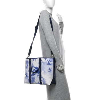 LOUIS VUITTON Monogram Watercolor Weekend Tote PM Blue