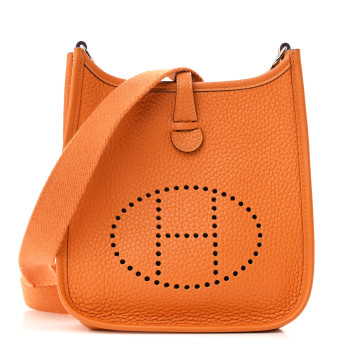 HERMES Taurillon Clemence Evelyne TPM Abricot