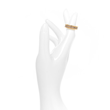 HERMES Enamel Uni Ring 57 8 Marron Glace