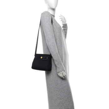 HERMES Military Toile Vache Hunter Herbag Zip Retourne 20 Black