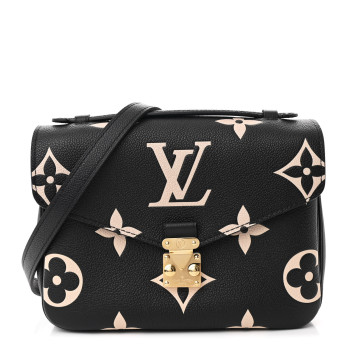 LOUIS VUITTON Empreinte Monogram Giant Pochette Metis Black Beige