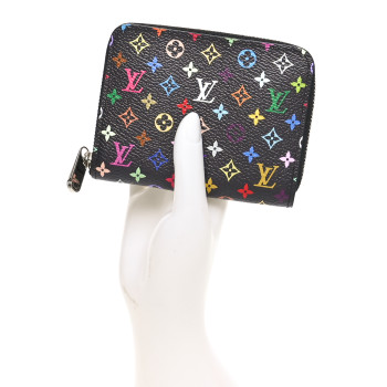 LOUIS VUITTON LV x TM Monogram Multicolor Zippy Coin Purse Black