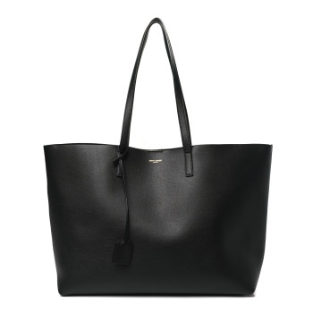 SAINT LAURENT Calfskin Large Shopping Tote Black