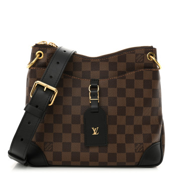 LOUIS VUITTON Damier Ebene Odeon PM Black