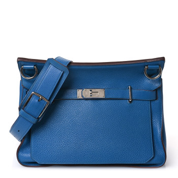 HERMES Taurillon Clemence Jypsiere 34 Mykonos