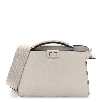 FENDI Cuoio Romano Vitello Cover Bi-Color Peekaboo I See U X Cross Satchel Ghiaia Oliva