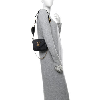 LOUIS VUITTON Calfskin New Wave Multi Pochette Black