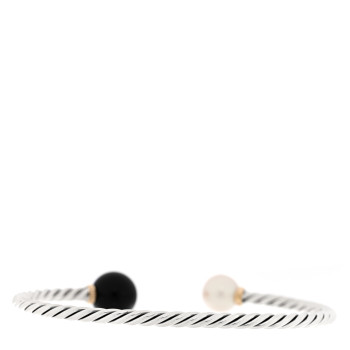 DAVID YURMAN Sterling Silver Black Onyx Cultured Pearl Solari Bracelet