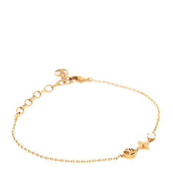 LOUIS VUITTON Metal Crystal Petit Louis Bracelet Gold