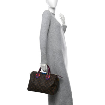 LOUIS VUITTON Monogram Totem Speedy 30 Magenta