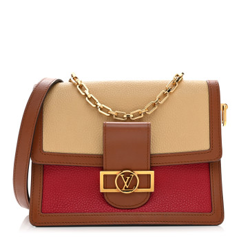 LOUIS VUITTON Taurillon Dauphine MM Panama Scarlet