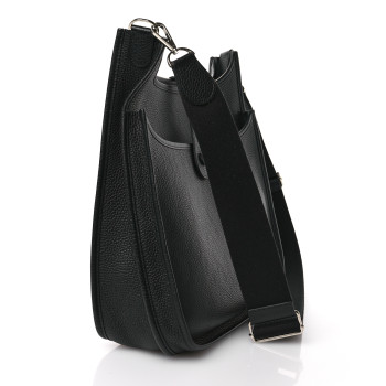 HERMES Taurillon Clemence Evelyne III GM Black HERMES Taurillon Clemence Evelyne III GM Black