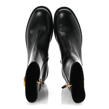 CHRISTIAN DIOR Calfskin 30 Montaigne Ankle Boot 39 Black