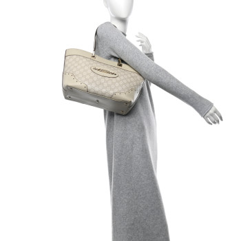 GUCCI Guccissima Large Punch Tote Ivory