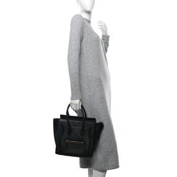 CELINE Smooth Calfskin Micro Luggage Black