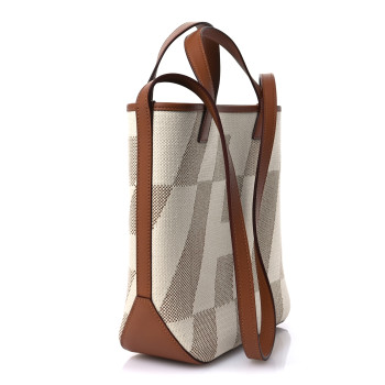 HERMES Swift Toile H Cabas H En Biais 27 Ecru Naturel Gold