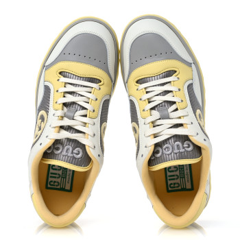 GUCCI Dali Soft Calfskin Womens Mac80 Sneakers 38 Off White Grey Sky Yellow