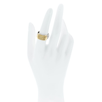 DAVID YURMAN Sterling Silver 18K Yellow Gold Yellow Sapphire 10mm Metro Cable Ring 54 7