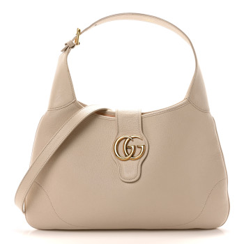 GUCCI Goatskin Medium Aphrodite Shoulder Bag Mystic White