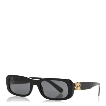 MIU MIU Acetate Rectangle Sunglasses SMU 08Z  Black