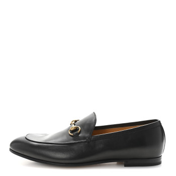 GUCCI Betis Glamour Calfskin Horsebit Mens Jordaan Loafers 9 Black