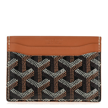 GOYARD Goyardine Saint Sulpice Card Holder Black Gold