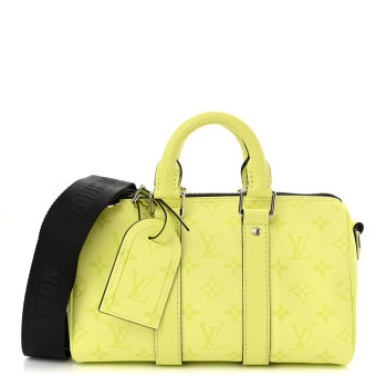LOUIS VUITTON Taigarama Keepall Bandouliere 25 Lemon Yellow