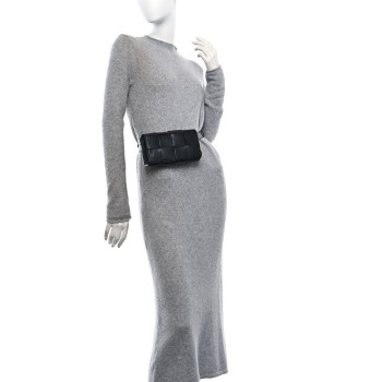 BOTTEGA VENETA Nappa Maxi Intreccio The Belt Cassette Bag Black