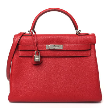 HERMES Togo Kelly Retourne 32 Rouge Vif