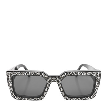 LOUIS VUITTON Acetate LV Clash Pearls & Strass Sunglasses Z2396W Black
