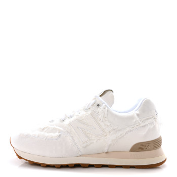 MIU MIU X NEW BALANCE Denim Marmorizzato 574 Sneakers 38.5 White