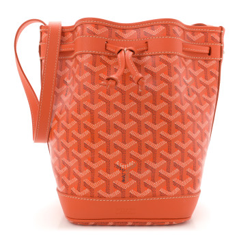 GOYARD Goyardine Petit Flot Bucket Bag PM Orange