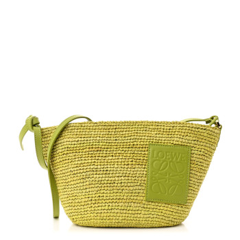 LOEWE Raffia Crossbody Bag Meadow Green