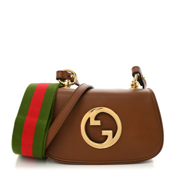 GUCCI Roxy Calfskin Web Mini Blondie Shoulder Bag Cuir
