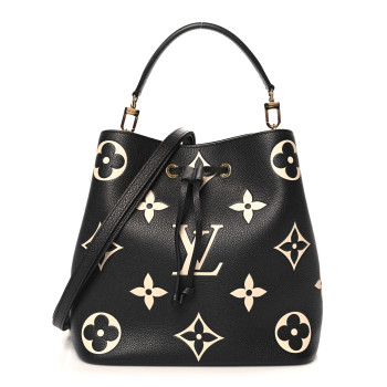 LOUIS VUITTON Empreinte Monogram Giant Neonoe MM Black Beige
