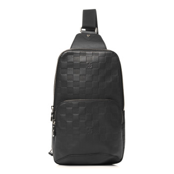 LOUIS VUITTON Damier Infini Avenue Sling Bag Onyx
