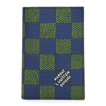 LOUIS VUITTON Damier Heritage Pocket Organizer Blue Green