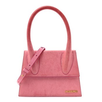 JACQUEMUS Smooth Calfskin Le Grand Chiquito Pink
