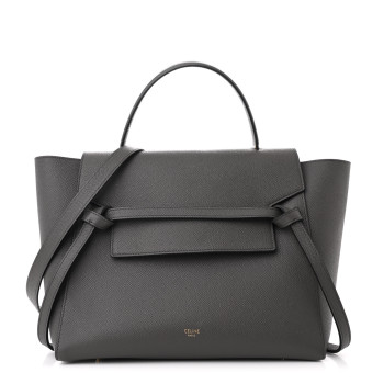CELINE Grained Calfskin Mini Belt Bag Grey