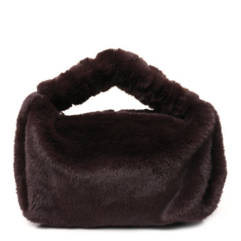 ALEXANDER WANG Faux Fur Small Scrunchie Bag Cola