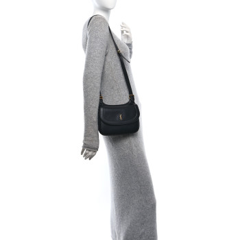 SAINT LAURENT Smooth Calfskin Medium Charlie Shoulder Bag Black