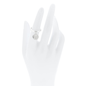 TIFFANY Sterling Silver Return to Tiffany Round Charm Ring 50 5.5