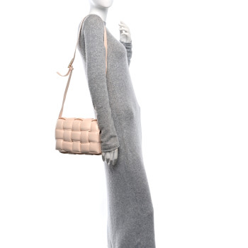 BOTTEGA VENETA Nappa Maxi Intreccio Padded Cassette Crossbody Bag Melon Washed