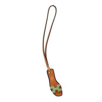HERMES Epsom Butler Calfskin Hunter Oran Nano Bag Charm Sable Vert Criquet