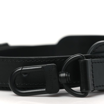 LOUIS VUITTON Calfskin Adjustable Keepall Bandouliere Shoulder Strap Matte Black