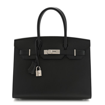 HERMES Madame Calfskin Birkin Sellier 30 Black