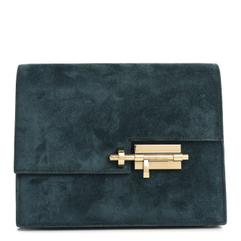 HERMES Veau Doblis Verrou Clutch Bleu Ocean HERMES Veau Doblis Verrou Clutch Bleu Ocean